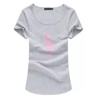 nouvelles femmes t-shirt ralph lauren polo big poney gris